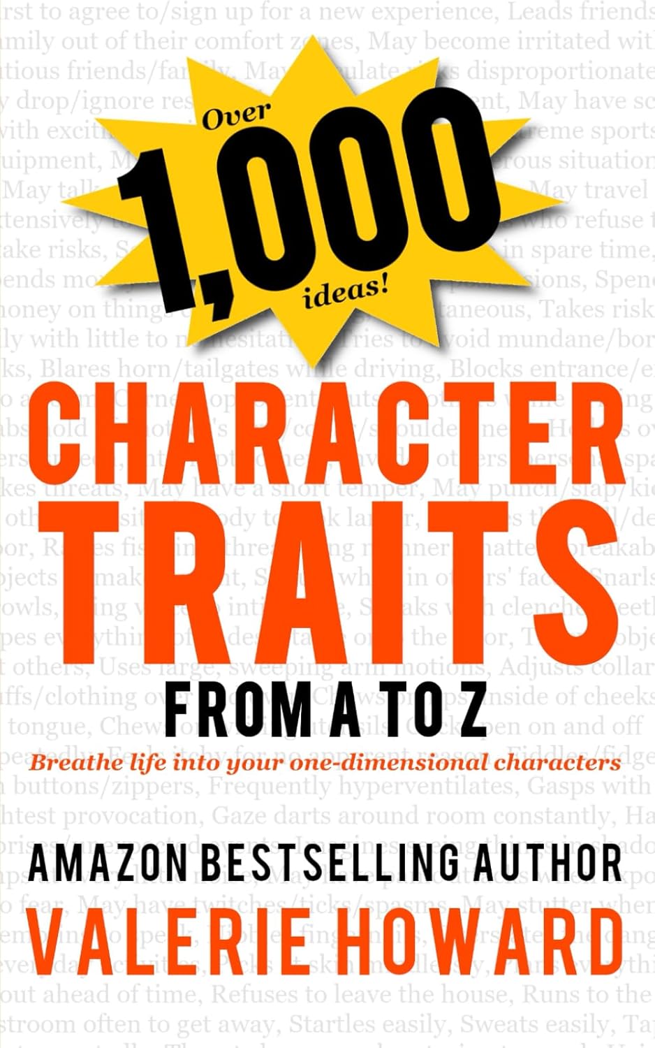 Indie Author Resources 4 - Character Traits from A to Z